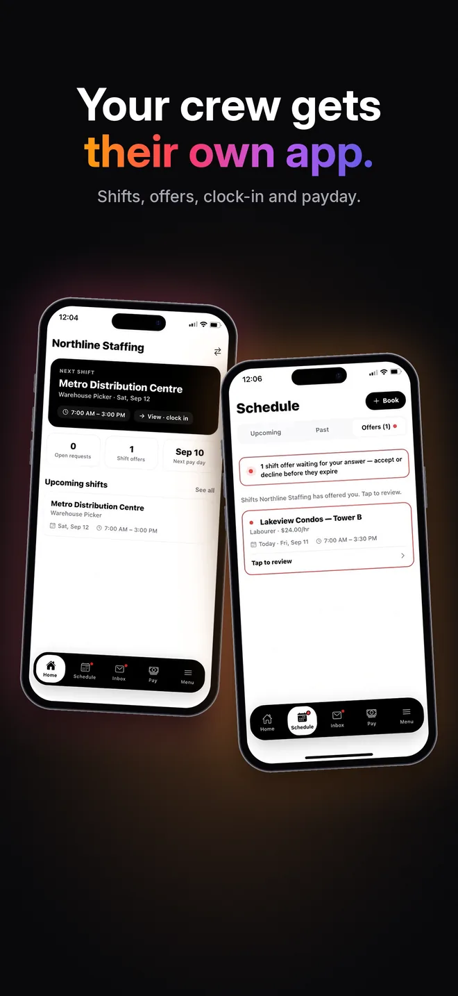 Your crew gets their own app.
